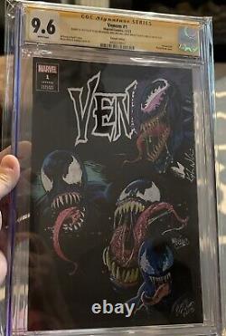 Pièce de collection VENOM avec 4 esquisses et signatures d'artistes - CGC 9.6! Unique en son genre