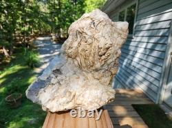 Pièce de collection unique en son genre, grand cristal de quartz blanc de 12 lbs, Monts Blue Ridge