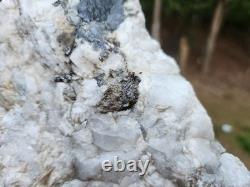 Pièce de collection unique en son genre, grand cristal de quartz blanc de 12 lbs, Monts Blue Ridge