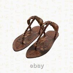 Pièce unique de la sandale de Tutankhamon, sandale du roi égyptien faite à la main.