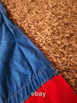 Pièce vintage unique en son genre, signe de paix, drapeau/bannière américain fait main, 106 x 53, années 60