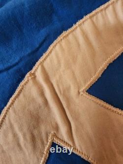 Pièce vintage unique en son genre, signe de paix, drapeau/bannière américain fait main, 106 x 53, années 60