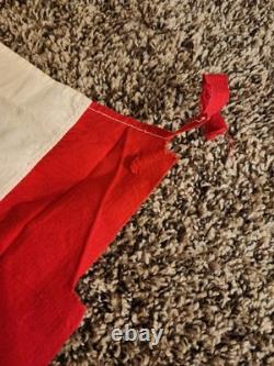 Pièce vintage unique en son genre, signe de paix, drapeau/bannière américain fait main, 106 x 53, années 60