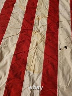 Pièce vintage unique en son genre, signe de paix, drapeau/bannière américain fait main, 106 x 53, années 60