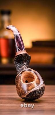 Pipe artisanale unique en son genre Darren Peditto en forme de trompe d’éléphant, non fumée, freehand