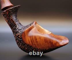 Pipe artisanale unique en son genre Darren Peditto en forme de trompe d’éléphant, non fumée, freehand