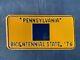 Plaque D'immatriculation Pennsylvania State Bicentenaire One Of A Kind Couleurs Reversed