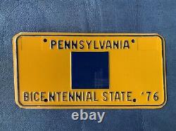 Plaque D'immatriculation Pennsylvania State Bicentenaire One Of A Kind Couleurs Reversed