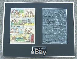 Plaque Et Page D'impression Chip'n 'dale Vintage 1956 De Walt Disney! Unique En Son Genre