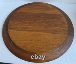 Plaque en bois peinte à la main en rosemaling norvégien, pièce unique, 16 po de diamètre