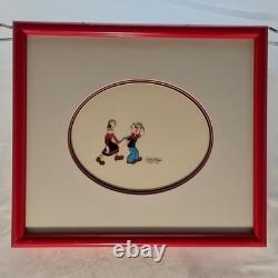 Popeye et Olive Oyl, production unique, cel d'animation signé Hunn & Fritz