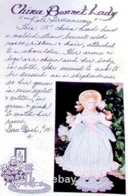Porcelaine exquise OOAK 15 Harriet Wolford poupée artiste Kate Greenaway