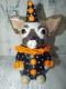 Pot &agrave; Chien Chihuahua En C&eacute;ramique Unique En Son Genre, Personnage D&rsquo;halloween, Art D&eacute;coratif