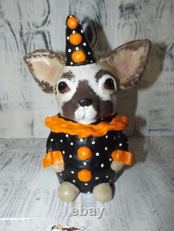 Pot à chien chihuahua en céramique unique en son genre, personnage d’Halloween, art décoratif