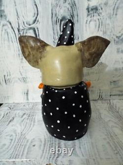 Pot à chien chihuahua en céramique unique en son genre, personnage d’Halloween, art décoratif