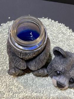 Pot à ours unique en son genre, sculpté et peint à la main, pièce artistique insolite