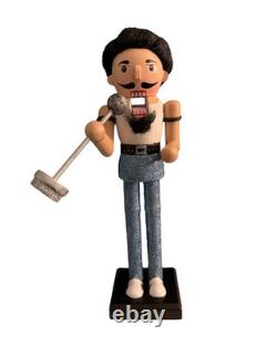 Poupée Casse-Noisette Freddie Mercury de 10,5 pouces, fabriquée à la main, pièce unique