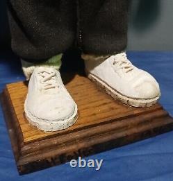 Poupée de collection de personnages sculptés à la main vintage de Linda Kay (signée/unique)