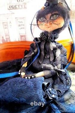 Poupée de collection intérieure faite à la main Kitty la Voleuse, poupée artistique, poupée unique en son genre