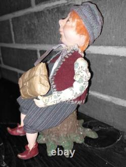Poupée elfe artisanale unique en son genre, objet de collection, décoration intérieure pour la maison