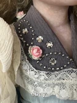 Poupée en polymère Fimo collection unique par l'artiste Edna Dali