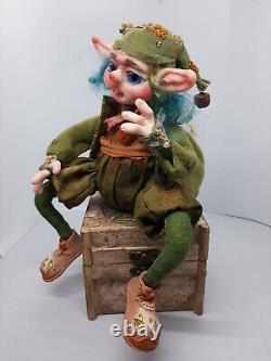 Poupée fantastique d'art collectible faite à la main OOAK elfe maison fantaisiste Zoomzy