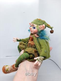 Poupée fantastique d'art collectible faite à la main OOAK elfe maison fantaisiste Zoomzy