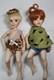 Poupées En Porcelaine Vintage Flintstones Bam Bam Et Pebbles Faites à La Main, Uniques En Leur Genre