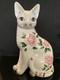 Rare Figurine En C&eacute;ramique Et Porcelaine De Chat Norleans Unique En Son Genre