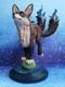 Rare Sculpture &Eacute;th&eacute;r&eacute;e De Kitsune Figurine De Renard Mystique Piece Unique