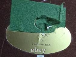 RARE Une pièce unique 2001 Lenox Savanna Run lampe éléphant /2500 figurine statue