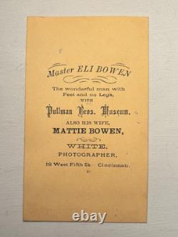RARE Unique Eli Bowen Cirque CDV Musée des Frères Pullman Cincinnati