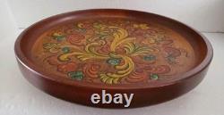 ROSEMALING NORVÉGIEN Assiette / bol en bois peint à la main, pièce unique, 16,5 x 3,5