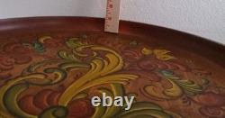 ROSEMALING NORVÉGIEN Assiette / bol en bois peint à la main, pièce unique, 16,5 x 3,5