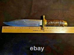 R H Ruana Bowie Knife Guard Special One-of-a-kind Personnalisé Par Rudy 35b Reconstruire