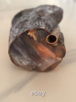 Racine d’arbre rare et unique en son genre avec service d’eau en cuivre 3/4 traversant à l’intérieur