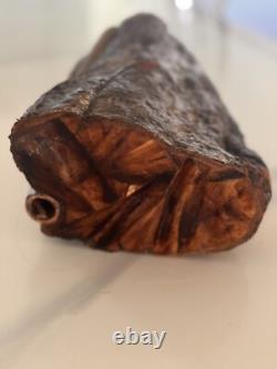 Racine d’arbre rare et unique en son genre avec service d’eau en cuivre 3/4 traversant à l’intérieur