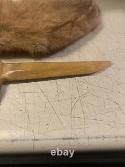 Rare Custom Stag Moose Horne Transportée Knife Avec Fiche D'une Knife Kind