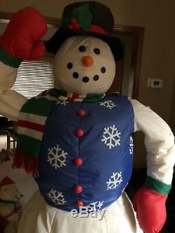 Rare Htf Lifesize Gemmy Snowman 6 Pieds De Haut Sold Out One Of A Kind De Noël