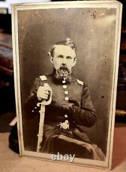 Rare One Of A Kind 1860s Photo Géorgie Guerre CDV Civile Confédérée General Doles