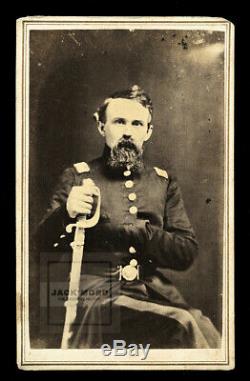 Rare One Of A Kind 1860s Photo Géorgie Guerre CDV Civile Confédérée General Doles
