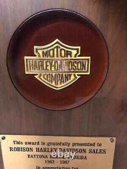 Rare One Of A Kind Robison Plaque De Concession Harley-davidson 1962-1987 Amf