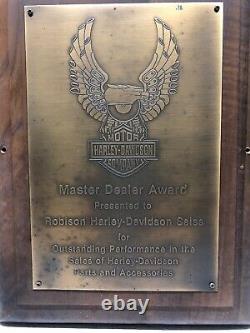 Rare Un D'un Genre Robison Harley-davidson Concessionnaire Plaque Master Dealer Amf