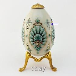 Rare Un Du Genre Lenox Chine Trésors Jeweled Shell Egg Avec Stand 1996