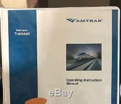 Rare Unique Du Genre Amtrak Manuel De L'opérateur Acela Traction Électrique Du Couloir Ne
