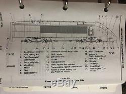 Rare Unique Du Genre Amtrak Manuel De L'opérateur Acela Traction Électrique Du Couloir Ne