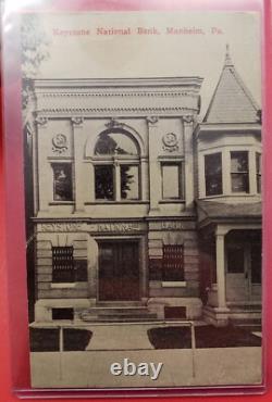 Rare antiquité Keystone National Bank Manheim Philadelphie souvenir unique en son genre