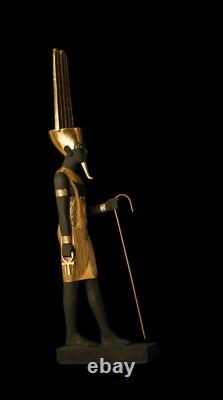 Rare statue pharaonique du dieu Amon-Rê, statuette égyptienne unique en son genre