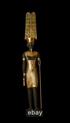 Rare statue pharaonique du dieu Amon-Rê, statuette égyptienne unique en son genre