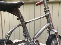 Rare, vintage vélo de clown de cirque 14 x 14 / miniature / pièce unique d’art populaire